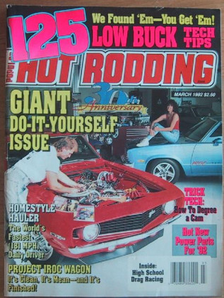 POPULAR HOT RODDING 1992 MAR - 455 GS, IROC WAGON, 5.0 LX